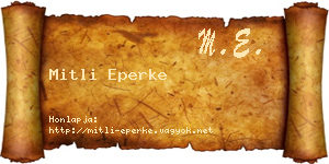 Mitli Eperke névjegykártya